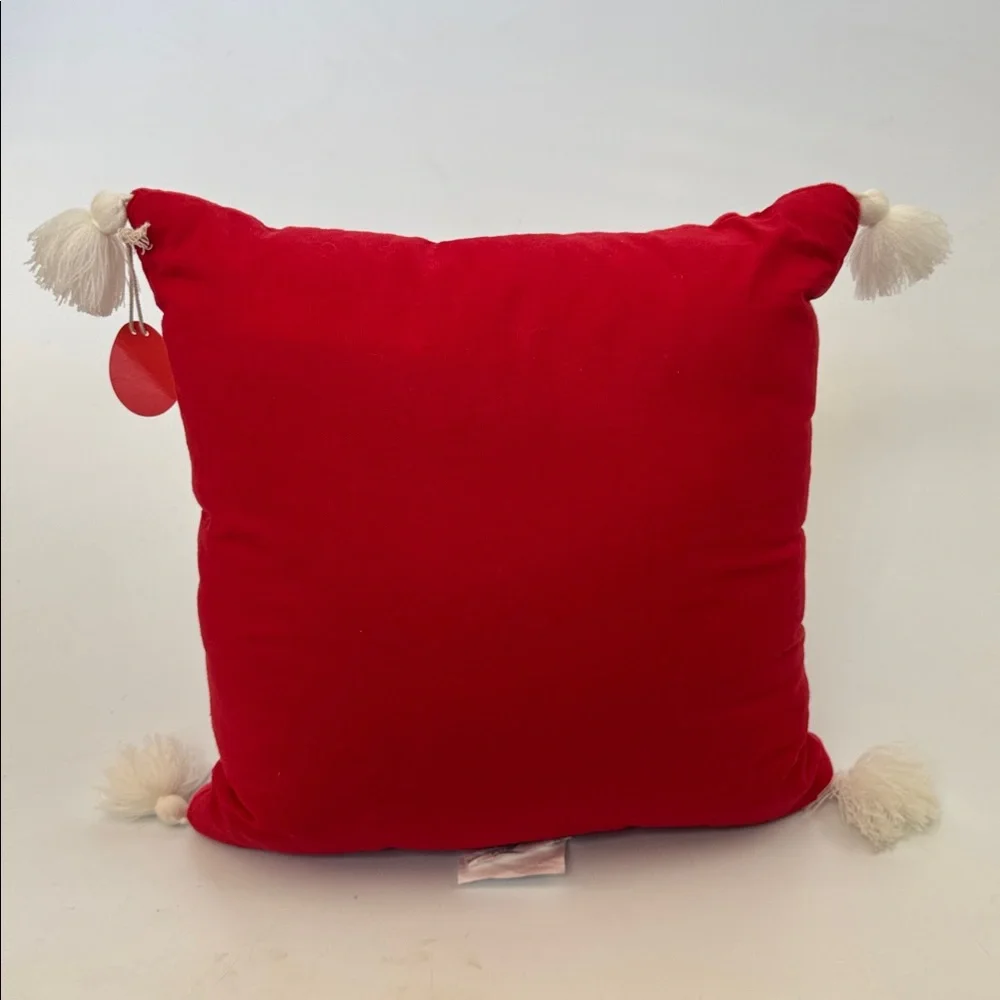 Opalhouse Designed With Jungalow Christmas Holiday Pillow Red Velvet 18”x18”